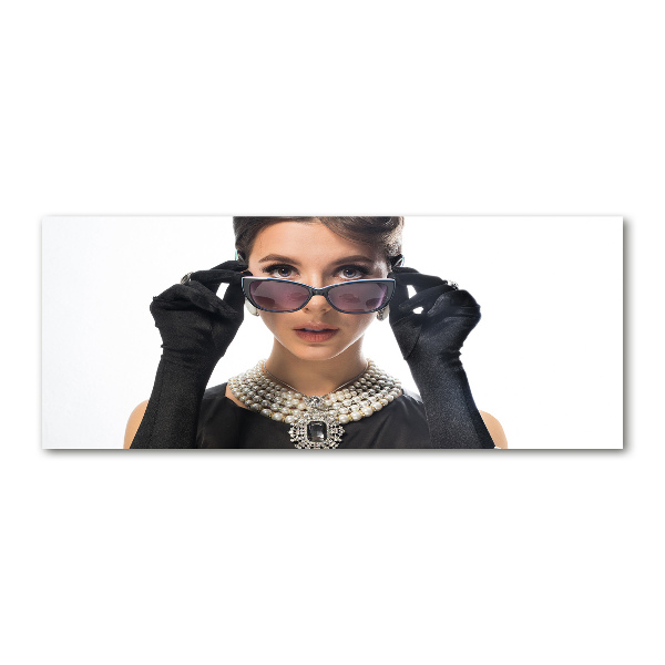 Cuadro metacrilato horizontal Mujer con gafas