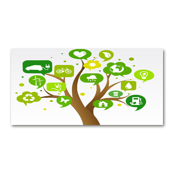 Cuadro acrílico horizontal Árbol ecológico