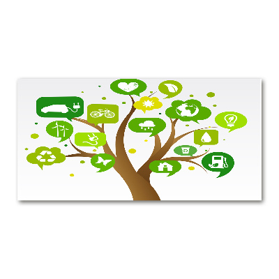 Cuadro acrílico horizontal Árbol ecológico