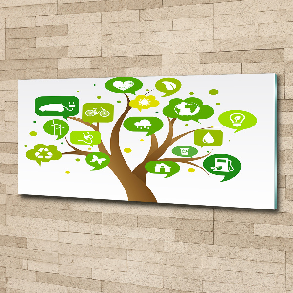 Cuadro acrílico horizontal Árbol ecológico