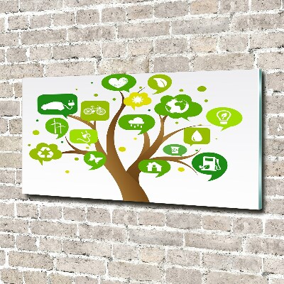 Cuadro acrílico horizontal Árbol ecológico