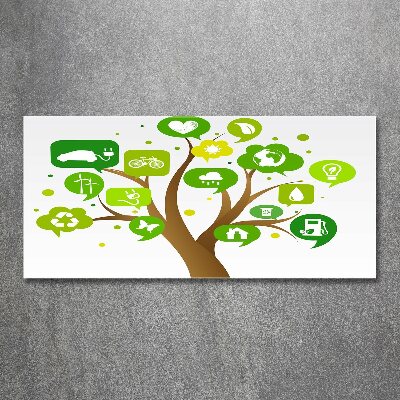 Cuadro acrílico horizontal Árbol ecológico