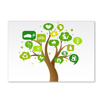 Cuadro acrílico horizontal Árbol ecológico