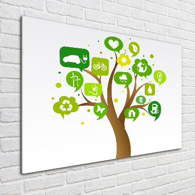 Cuadro acrílico horizontal Árbol ecológico