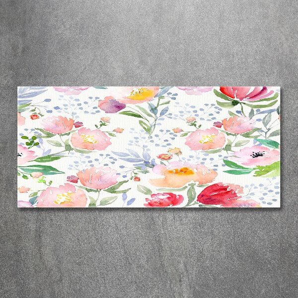 Cuadro acrílico horizontal Amapolas