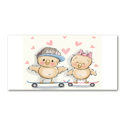 Obraz zdjęcie akryl Ptaki na deskorolce