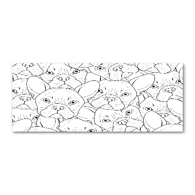 Foto en metacrilato horizontal bulldogs franceses