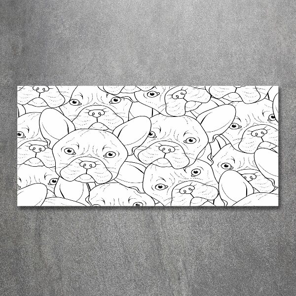 Foto en metacrilato horizontal bulldogs franceses