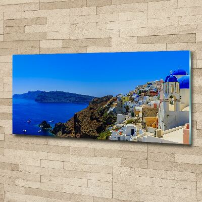 Pintura en acrílico horizontal Santorini Grecia