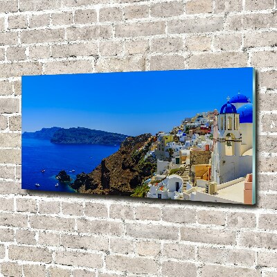 Pintura en acrílico horizontal Santorini Grecia