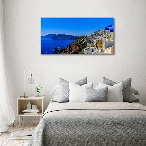 Pintura en acrílico horizontal Santorini Grecia