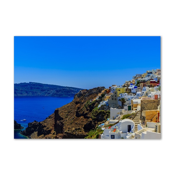 Pintura en acrílico horizontal Santorini Grecia