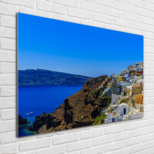 Pintura en acrílico horizontal Santorini Grecia