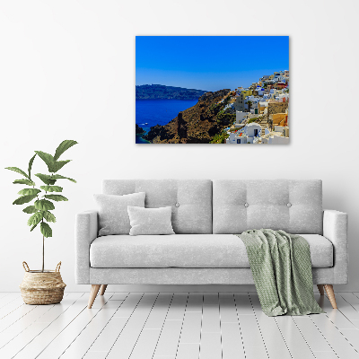Pintura en acrílico horizontal Santorini Grecia