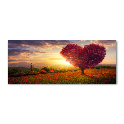 Foto en metacrilato horizontal Corazón de campo de árboles