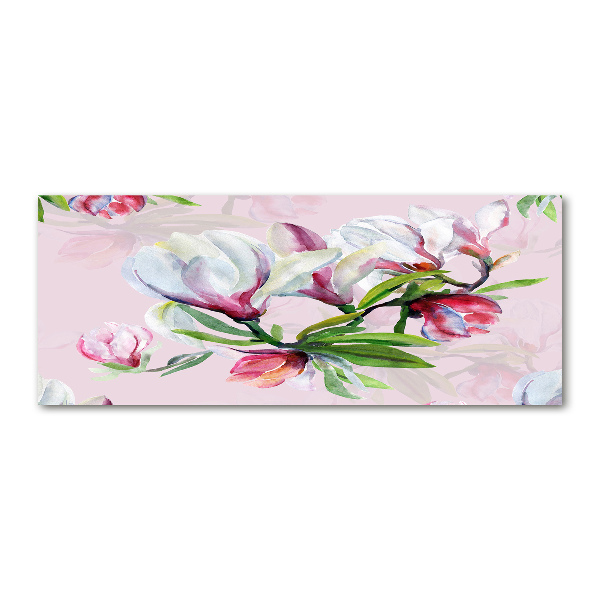 Cuadro metacrilato horizontal flores de magnolia
