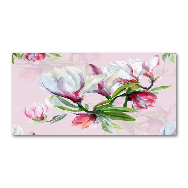 Cuadro metacrilato horizontal flores de magnolia