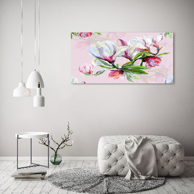 Cuadro metacrilato horizontal flores de magnolia