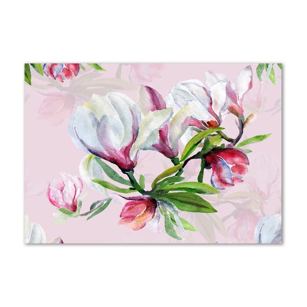Cuadro metacrilato horizontal flores de magnolia