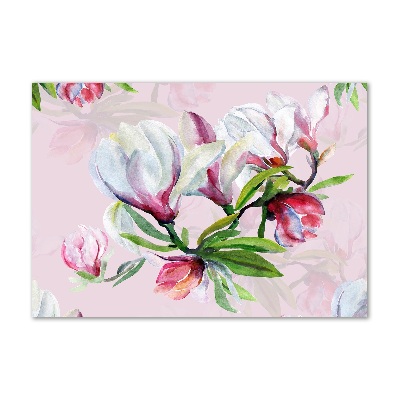 Cuadro metacrilato horizontal flores de magnolia
