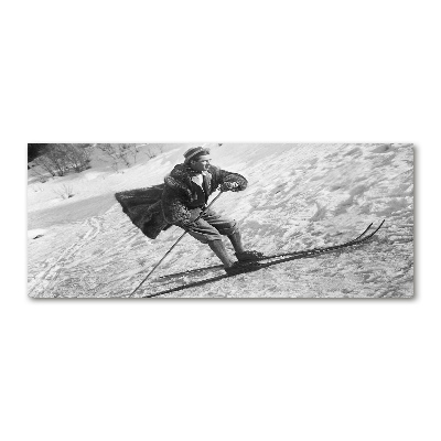 Cuadro acrílico horizontal Esquiador
