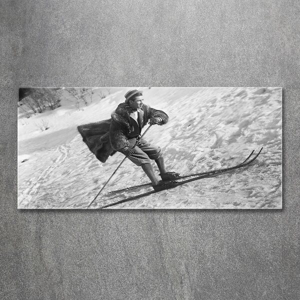 Cuadro acrílico horizontal Esquiador