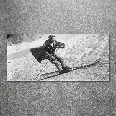 Cuadro acrílico horizontal Esquiador