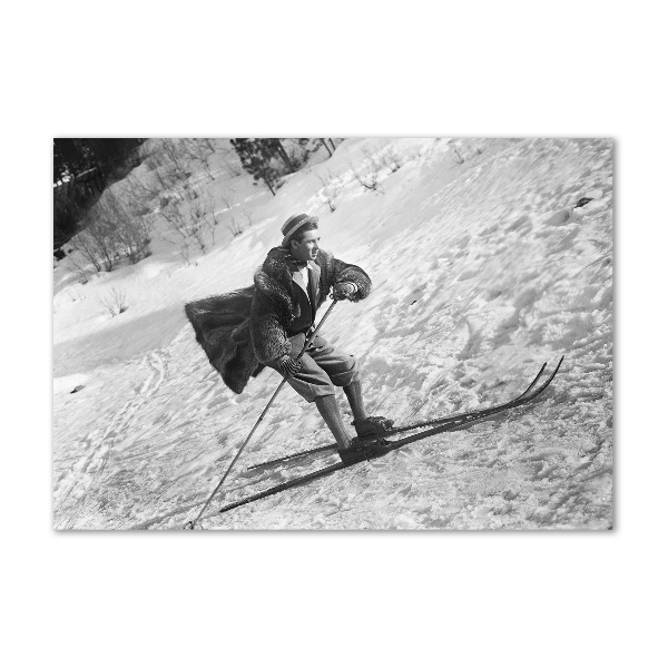 Foto obraz na ścianę akryl Narciarz