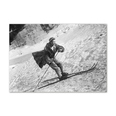 Cuadro acrílico horizontal Esquiador