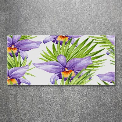 Pintura en acrílico horizontal Orquídea
