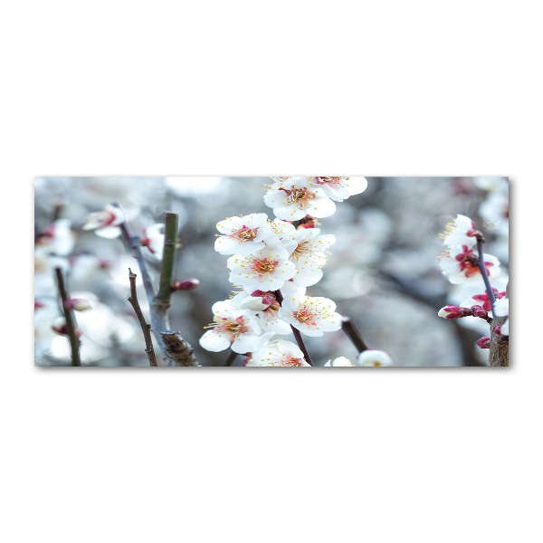 Pintura en acrílico horizontal flores de cerezo