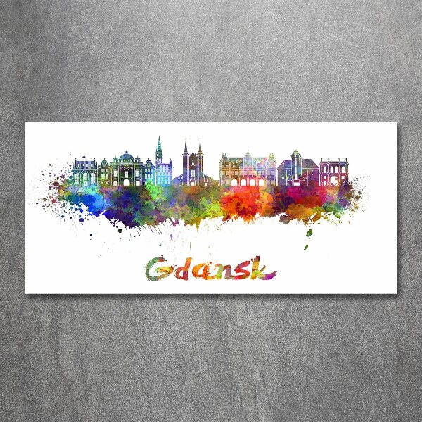 Cuadro metacrilato horizontal Gdansk colorida