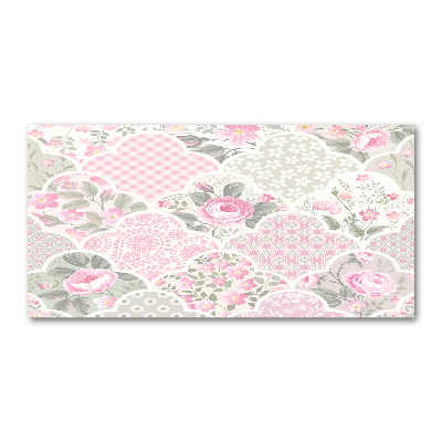 Cuadro acrílico horizontal Rosas y adornos