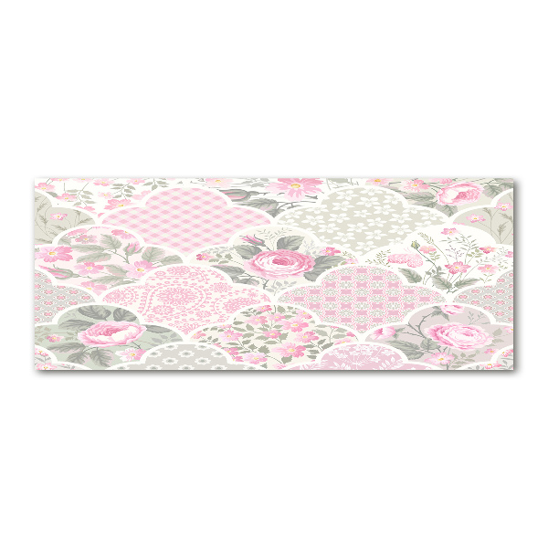 Cuadro acrílico horizontal Rosas y adornos