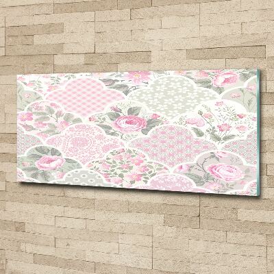 Cuadro acrílico horizontal Rosas y adornos