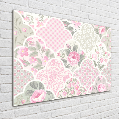 Obraz zdjęcie szkło akryl Róże i ornamenty