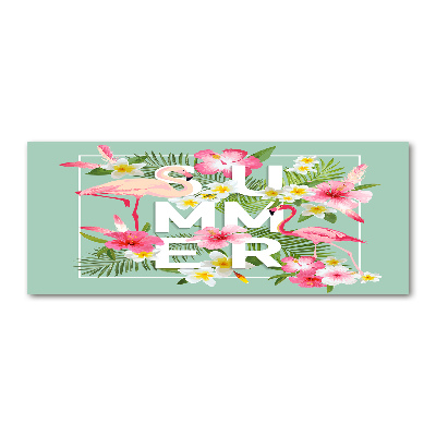 Foto obraz akryl Wakacje i flamingi