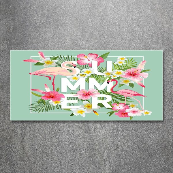 Foto obraz akryl Wakacje i flamingi