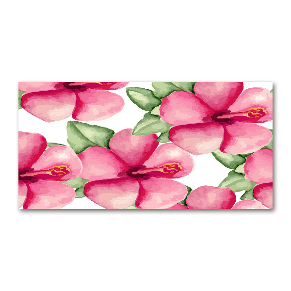 Cuadro metacrilato horizontal flores tropicales