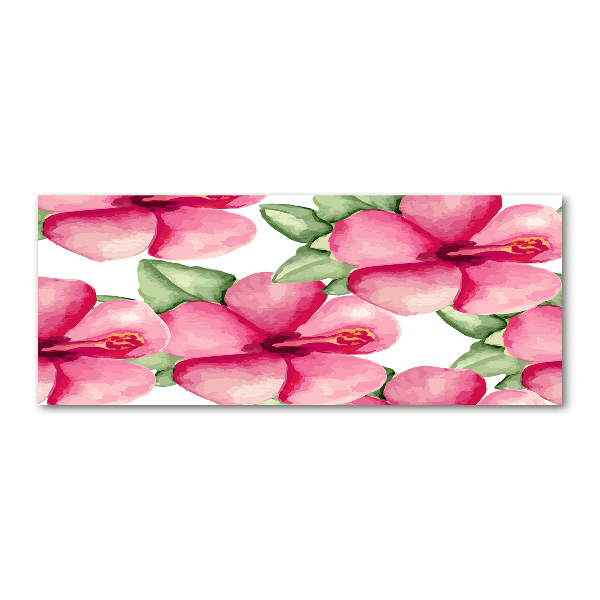 Cuadro metacrilato horizontal flores tropicales