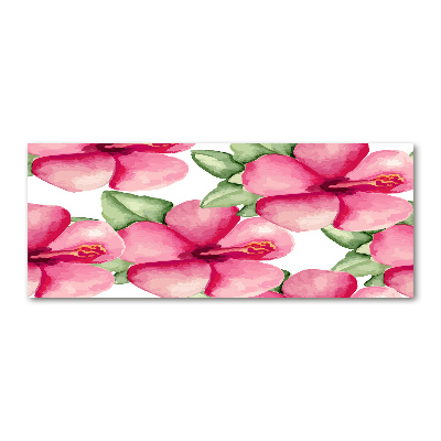 Cuadro metacrilato horizontal flores tropicales