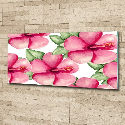 Cuadro metacrilato horizontal flores tropicales