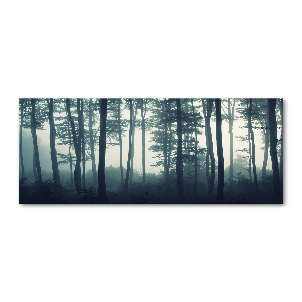 Pintura en acrílico horizontal Bosque en la niebla