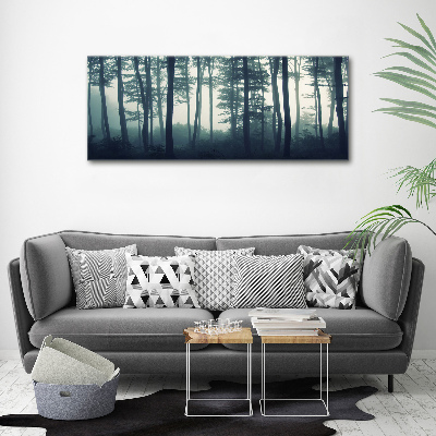 Pintura en acrílico horizontal Bosque en la niebla