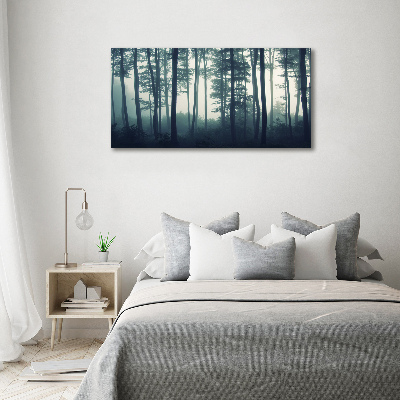 Pintura en acrílico horizontal Bosque en la niebla