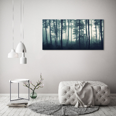 Pintura en acrílico horizontal Bosque en la niebla