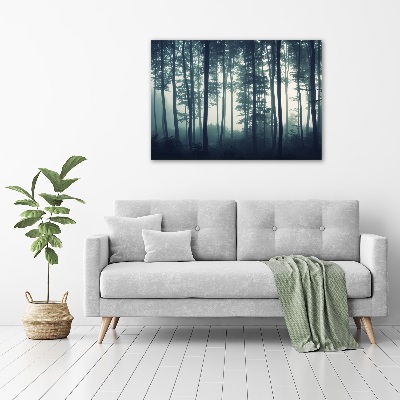 Pintura en acrílico horizontal Bosque en la niebla