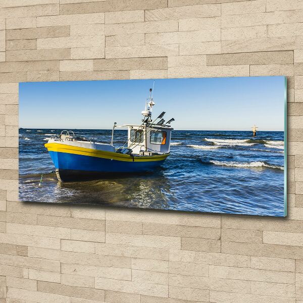 Cuadro metacrilato horizontal Un cúter en el mar