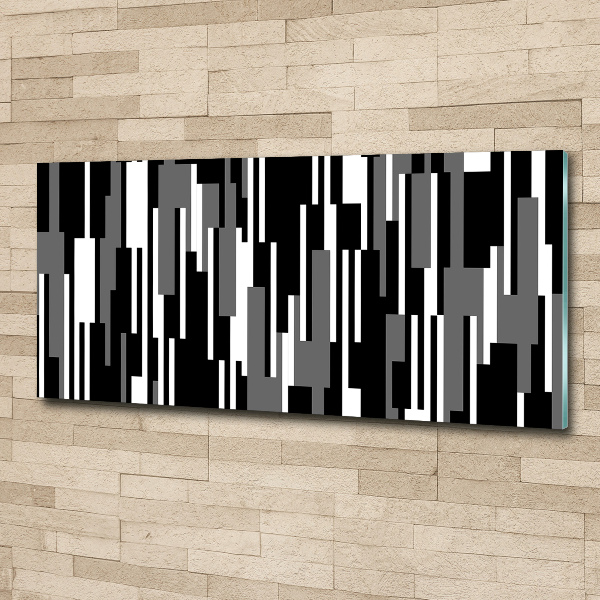 Cuadro metacrilato horizontal Líneas blancas y negras