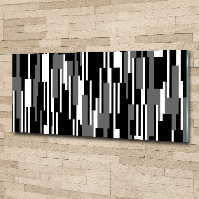 Cuadro metacrilato horizontal Líneas blancas y negras